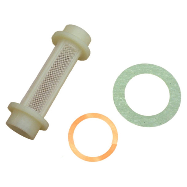 Direct Replacement Defender & Discovery 1 LT77 5 Speed Gearbox Filter Kit, image showing the filter and two O-rings for the gearbox