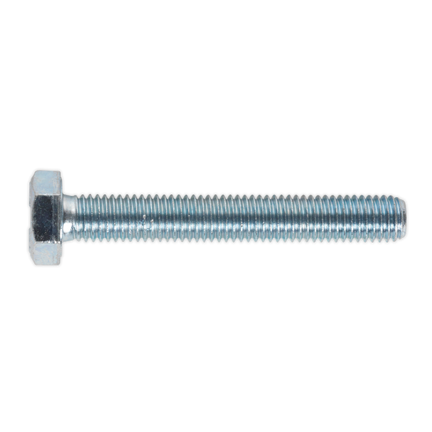 8.8 Zinc Plated HT Setscrew M10 x 70mm, DIN 933 - Pack of 25
