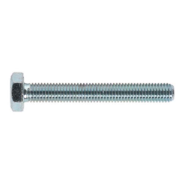 8.8 Zinc Plated HT Setscrew M10 x 75mm, DIN 933 - Pack of 25