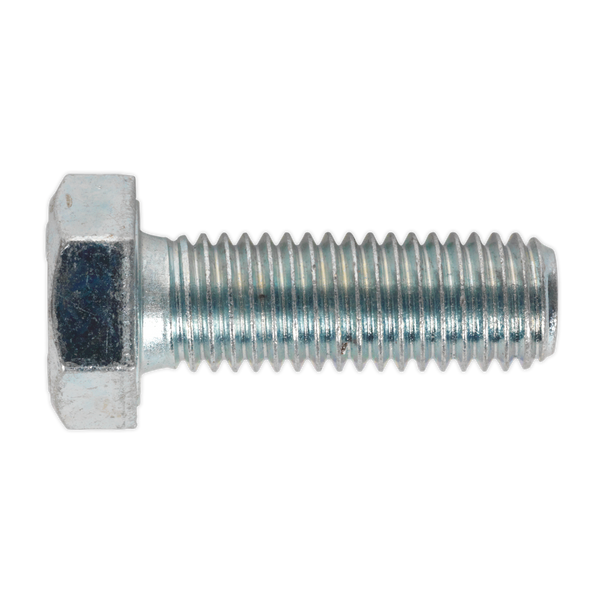 8.8 Zinc Plated HT Setscrew M12 x 35mm, DIN 933 - Pack of 25