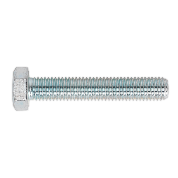 8.8 Zinc Plated HT Setscrew M14 x 80mm, DIN 933 - Pack of 10