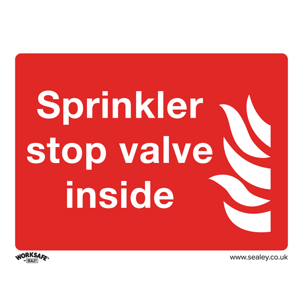 Worksafe® Sprinkler Stop Valve Safety Sign - Rigid Plastic