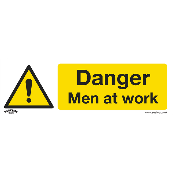 Worksafe® Danger Men At Work Safety Sign - Rigid Plastic
