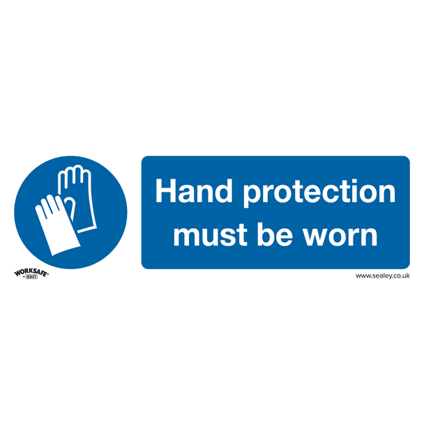 Worksafe® Hand Protection Must Be Worn Safety Sign - Rigid Plastic