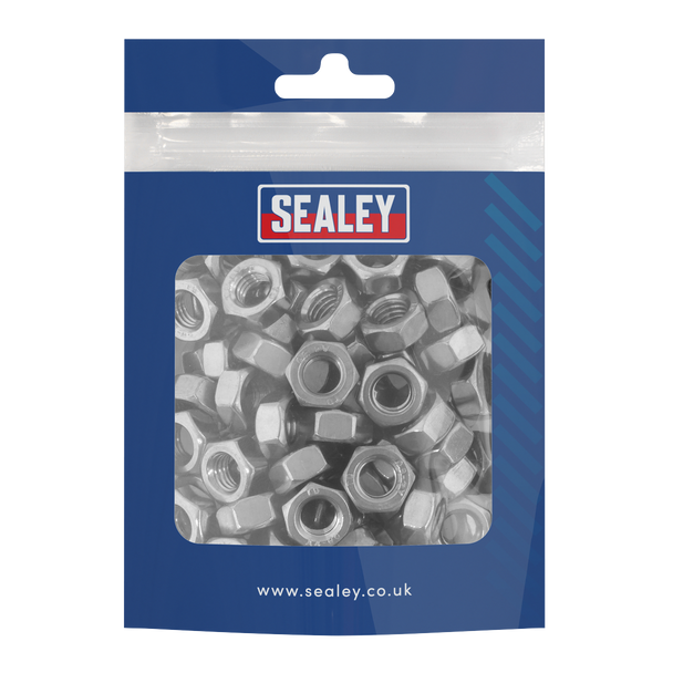 Stainless Steel Full Nut M8 x 1.25mm pitch, DIN 934 - Pack of 100