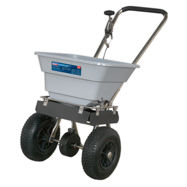 Stainless Steel Broadcast Salt Spreader 37kg Walk Behind