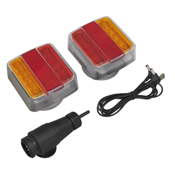 13-Pin Wireless SMD LED Trailer Light Set 2pc
