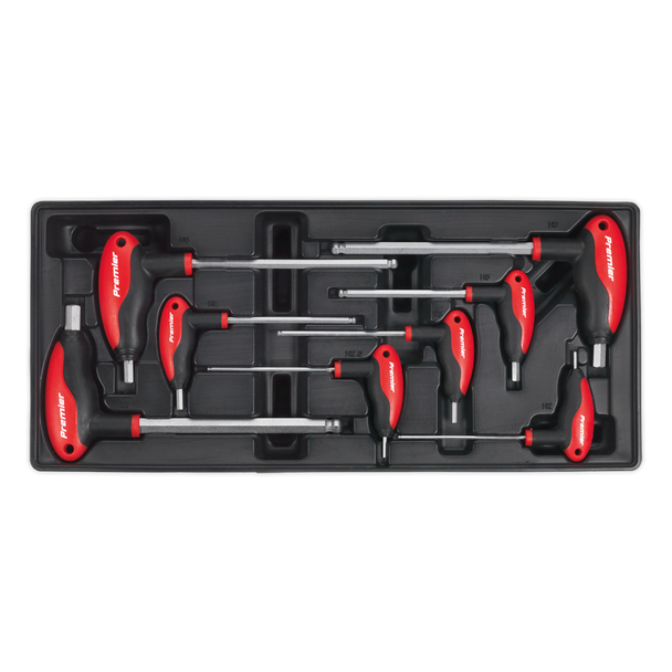 Premier T-Handle Ball-End Hex Key Set with Tool Tray 8pc