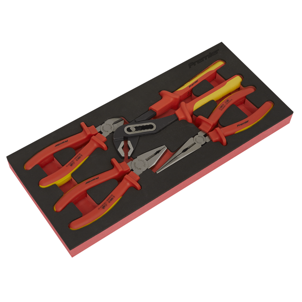 Premier Insulated Pliers Set with Tool Tray 4pc - VDE Approved