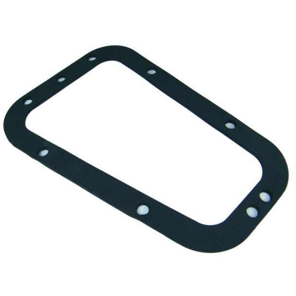 Direct Replacement Wing Top Air Intake Grill Cover Gasket for Defender, black gasket with multiple circular holes for fitting.
