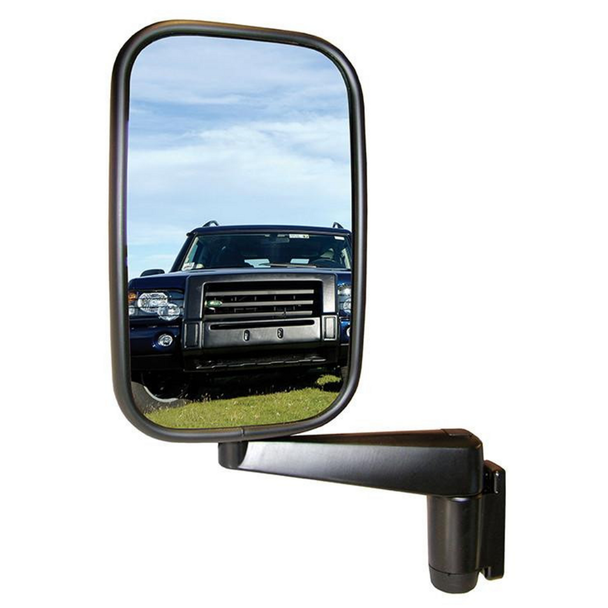 Direct Replacement Door Wing Mirror With Arm - MTC5217 for Defender, vehicle side mirror with arm, black colour