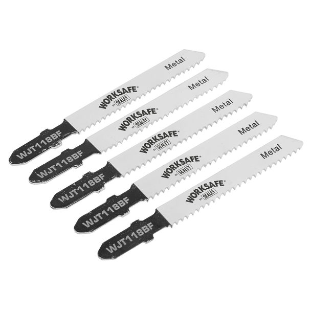 Worksafe® Jigsaw Blade for Metal 55mm 12tpi - Pack of 5 - WJT118BF