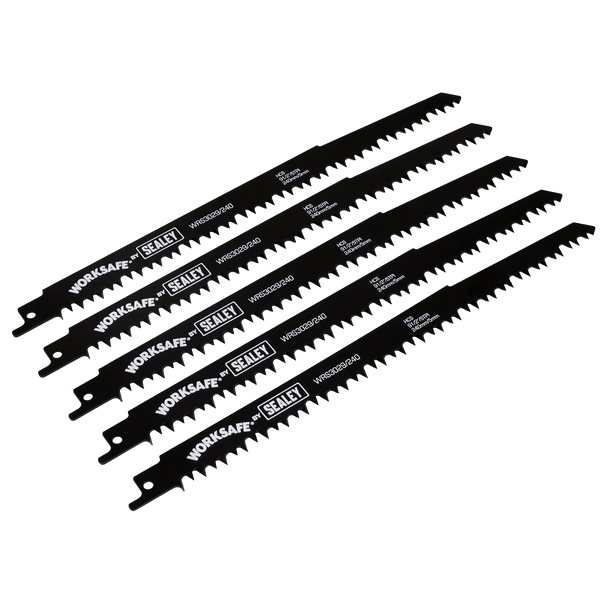 Reciprocating Saw Blade for Wood 240mm 5tpi - Pack of 5