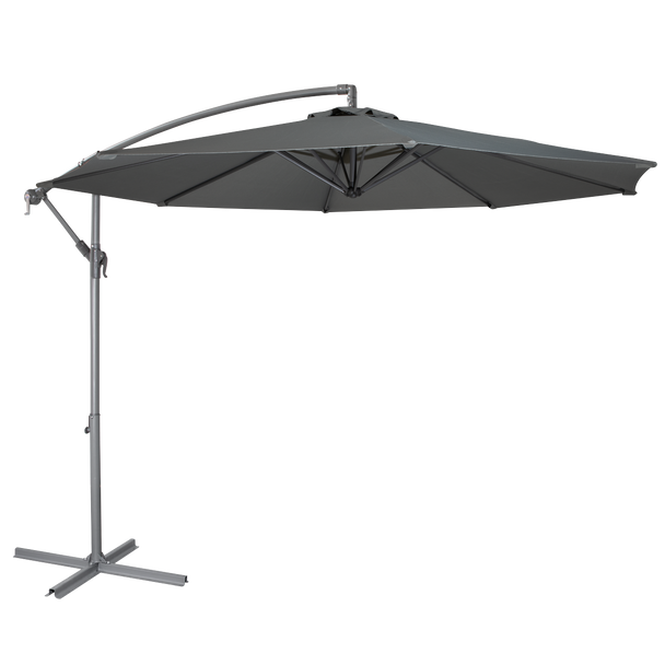 Dellonda Banana Parasol with Cover 3m - Grey