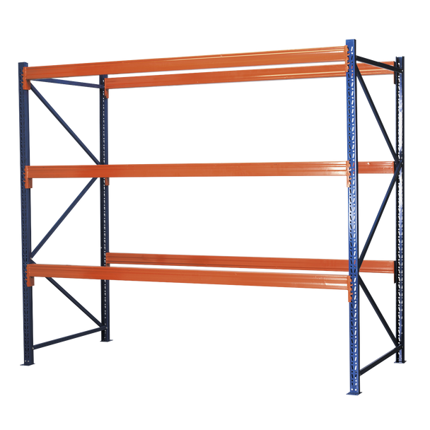 Heavy-Duty Racking Unit with 3 Beam Set 1000kg Capacity Per Level
