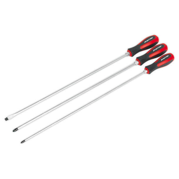 Premier Extra-Long Hammer-Thru Screwdriver Set 450mm 3pc - AK4935