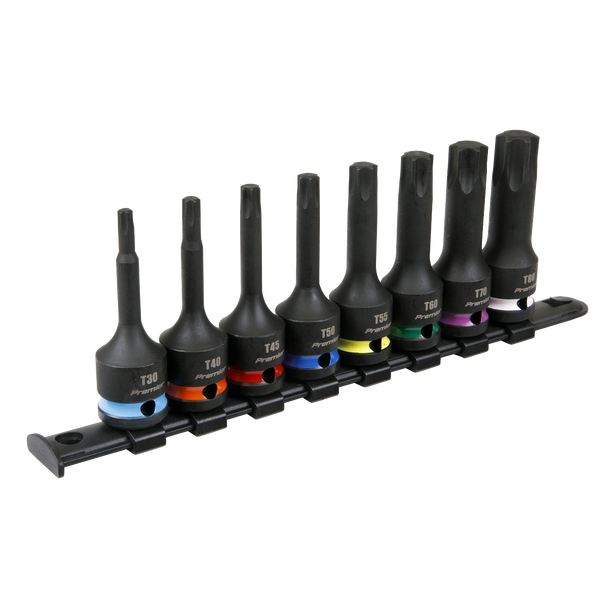 Premier TRX-Star* Impact Socket Bit Set 1/2"Sq Drive 8pc - AK56002