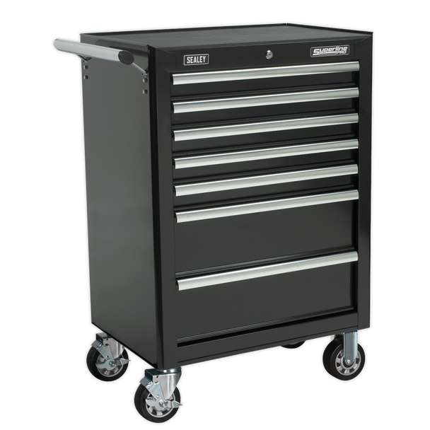 Superline PRO® Rollcab 7 Drawer - Black - AP26479TB