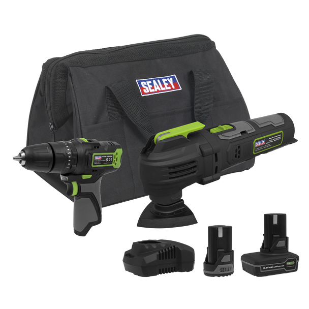 2 x SV10.8 Series Cordless Power Tool Kit 10.8V - 2 Batteries - CP108VCOMBO5