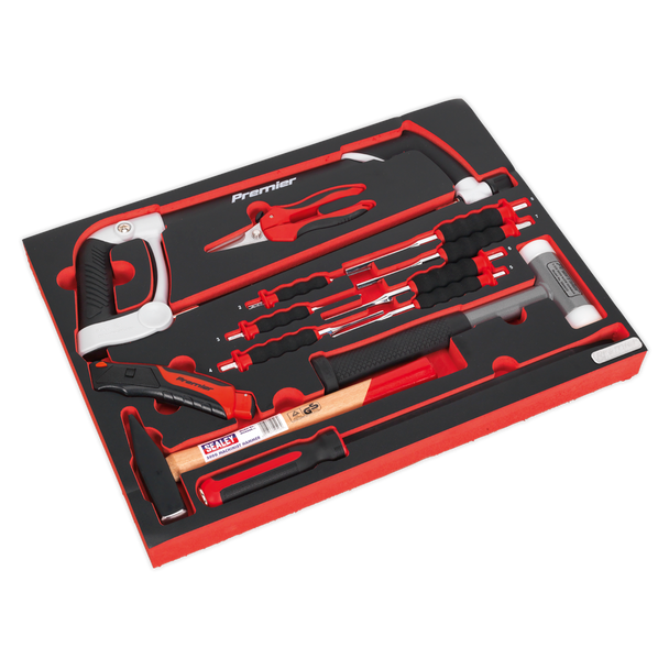 Premier Platinum Hacksaw, Hammers & Punch Kit with Tool Tray 13pc - TBTP06EU