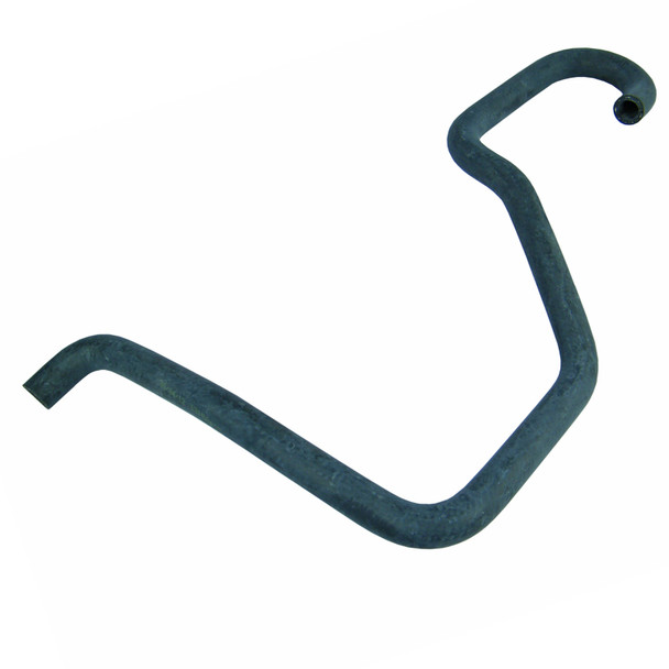 Direct Replacement Fuel Cooler Hose for Defender, automotive black rubber hose with metal clamps for fuel system cooling.