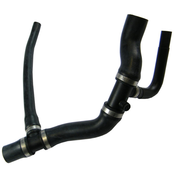 Direct Replacement Radiator Coolant Top Hose With Bleed Screw for Discovery 2 Td5, black radiator hose with clamps and bleed screw. Direct Replacement Radiator Coolant Top Hose With Bleed Screw for Discovery 2 Td5, black radiator hose with clamps and bleed screw.
