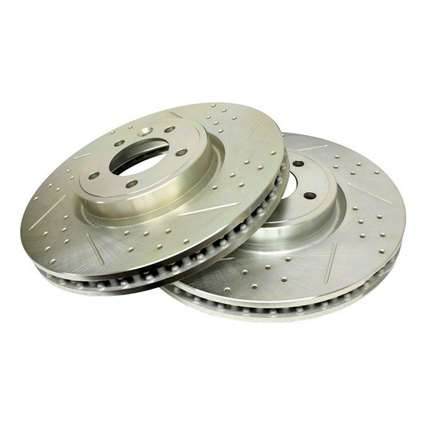 Terrafirma Crossed Drilled & Grooved Brake Disc - Rear / Solid for Range Rover Evoque 2016 - 2018