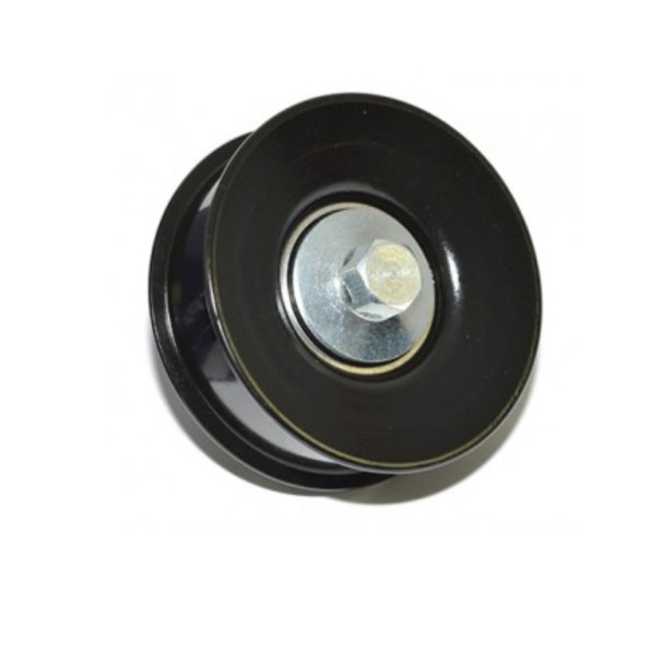 Drive Belt Tensioner Pulley Kit for Defender Puma 2.4 Td4 Puma, black pulley with metal bolt for automotive belt tensioning.