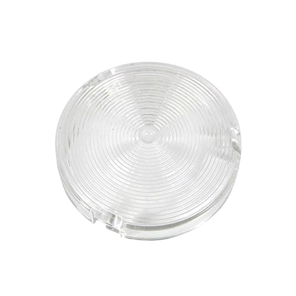 Direct Replacement Front Centre Interior Lamp Lens for Range Rover Classic, round transparent plastic lamp lens with concentric circle pattern.