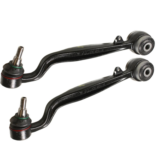 Delphi Front Lower Suspension Track Control Arm x2, durable black control arms for Range Rover L322 with attached ball joints.