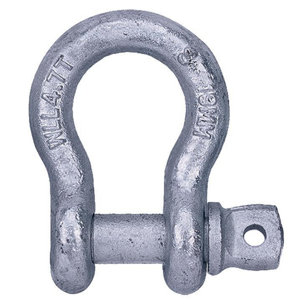 Britpart Recovery Bow Shackle 4.7 Ton Winch Towing 4x4 Off Road - DB1012, metal bow shackle with pin for vehicle recovery and towing.