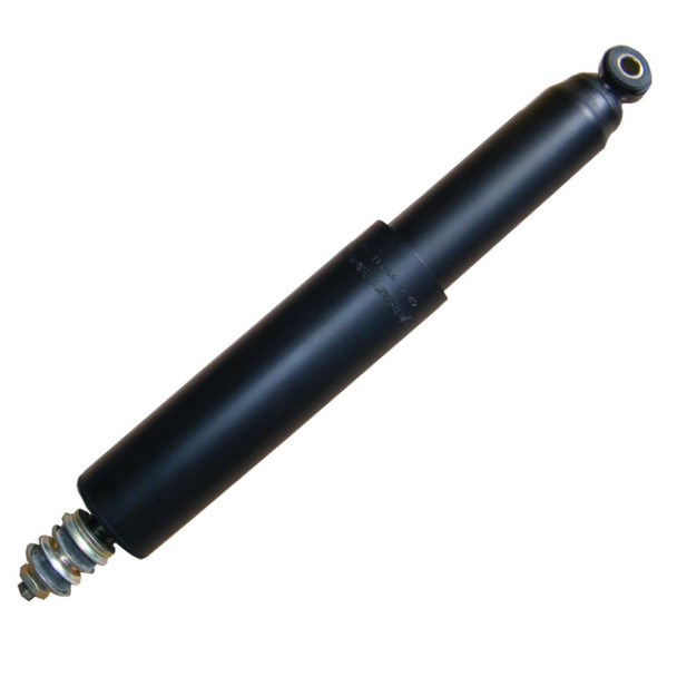 Direct Replacement Steering Damper - RTC4472 for Defender, automotive black steering shock absorber with mounting attachments.