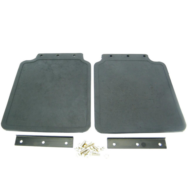 Direct Replacement Rear Mudflap Set for Land Rover Discovery 1, black mudguards for rear wheels with mounting hardware. Direct Replacement Rear Mudflap Set for Land Rover Discovery 1, black mudguards for rear wheels with mounting hardware.