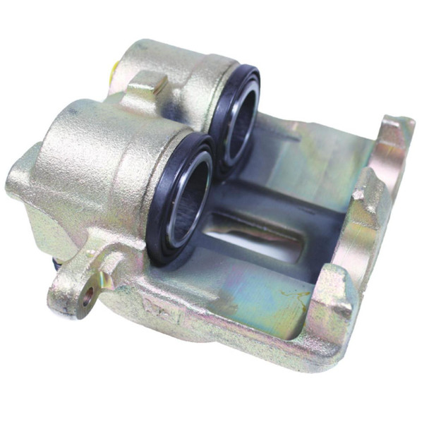 Product: Direct Replacement Front Right Brake Caliper for Discovery 2, high-quality automotive brake caliper with mounting bracket and black rubber seal. Product: Direct Replacement Front Right Brake Caliper for Discovery 2, high-quality automotive brake caliper with mounting bracket and black rubber seal.
