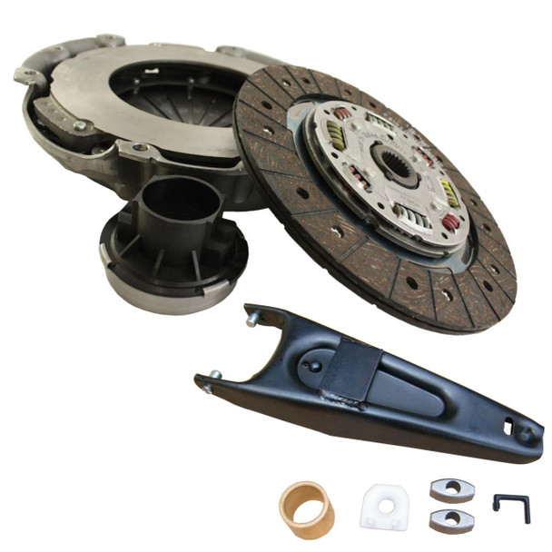 VALEO Clutch Kit & Heavy Duty Fork 200/300TDi VALEO 3-Piece for Defender, vehicle clutch component set with clutch disc, pressure plate, and heavy-duty fork.