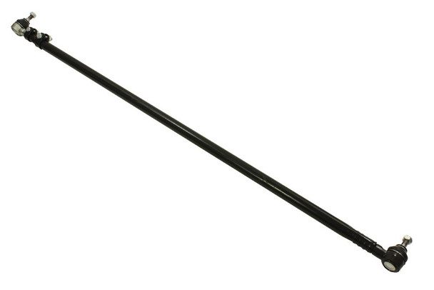 Direct Replacement Steering Track Rod Assembly with Ball Joints for Discovery 2, right-hand drive vehicle, black metal rod with ball joint ends. Direct Replacement Steering Track Rod Assembly with Ball Joints for Discovery 2, right-hand drive vehicle, black metal rod with ball joint ends.