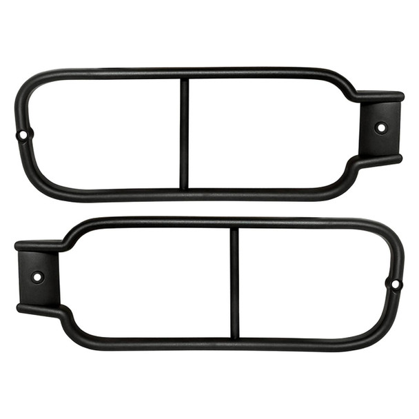 Rear Low Lamp Guard Pair for Discovery 2, black plastic protective guards for rear low lamps in a pair.
