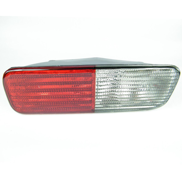 Direct Replacement Rear Right Bumper Fog & Reverse Lamp for Discovery 2, car bumper light with red and clear lens.