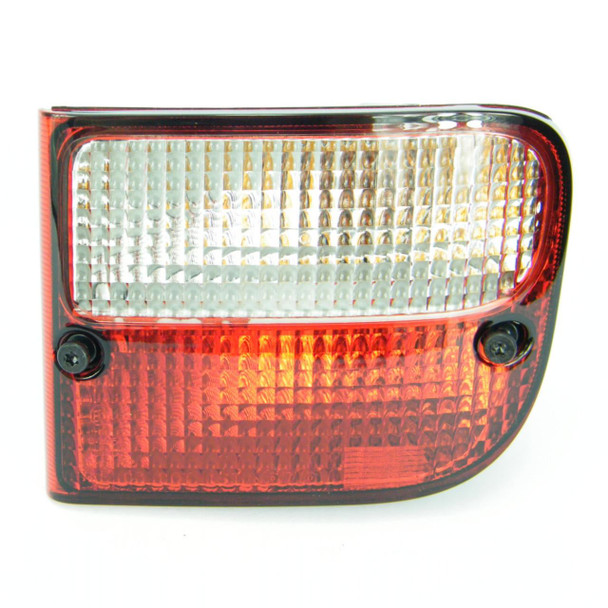 Direct Replacement Rear Tail Light Lamp Right Hand for Freelander 1, automotive tail light with red and clear lens sections. Direct Replacement Rear Tail Light Lamp Right Hand for Freelander 1, automotive tail light with red and clear lens sections.