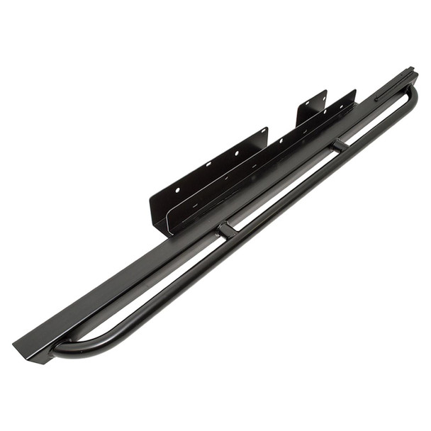 Britpart Rock & Tree Slider Pair - DA1311T for Discovery 1, black metal rock and tree sliders with mounting brackets. Britpart Rock & Tree Slider Pair - DA1311T for Discovery 1, black metal rock and tree sliders with mounting brackets.