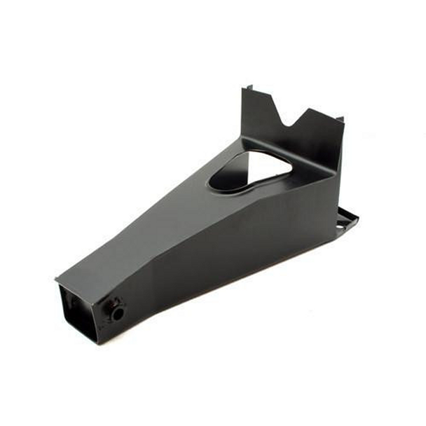 Direct Replacement Front Left Hand Chassis Outrigger for Defender, automotive chassis component with black finish for vehicle support and protection.