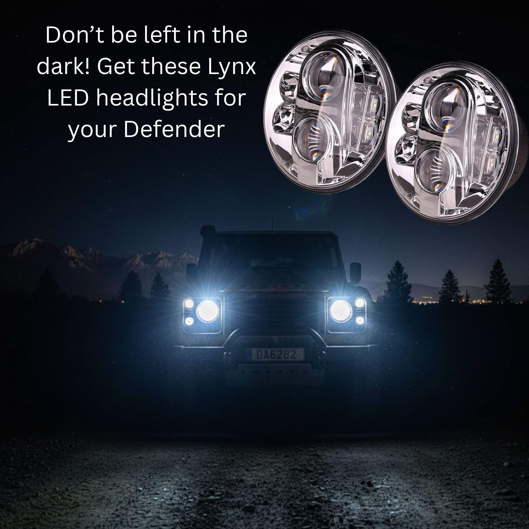 Bright lights for those dark winter nights! Better visibility for your Defender