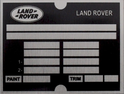 Land Rover VIN decoder