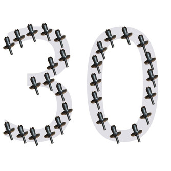 50x AFU1075 Land Rover Defender Wheel Arch Mud Spat Eyebrow Rivet Clips - Black Plastic