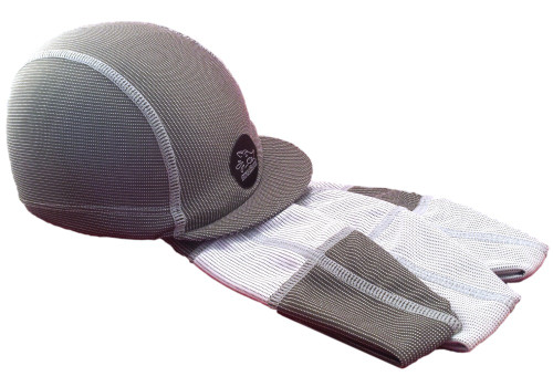 Ultra absorbent Cycling Caps in Stormy Greys and Whites