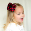 Polly. Buffalo Plaid Hair Bows or Stretchy Baby Headbands.