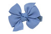 french blue hair bow, on our no-slip velvet lined alligator clip that seriously stays in the finest baby hair
