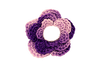 Adorable variegated flower hair clips for baby girls and toddlers, shown in purple