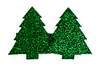 Christa. Glitter Christmas Tree Hair Clips.
