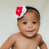 Joyanna. Felt Flower Tri-Colored Infant Headbands or Stretchy Toddler Hair Bands.